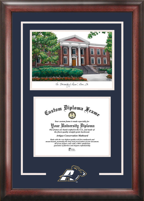 Picture of Campus Images OH983SG University of Akron Spirit Graduate Frame with Campus Image
