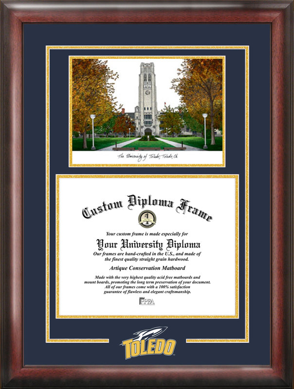 University of Toledo Spirit Graduate Frame with Campus Image