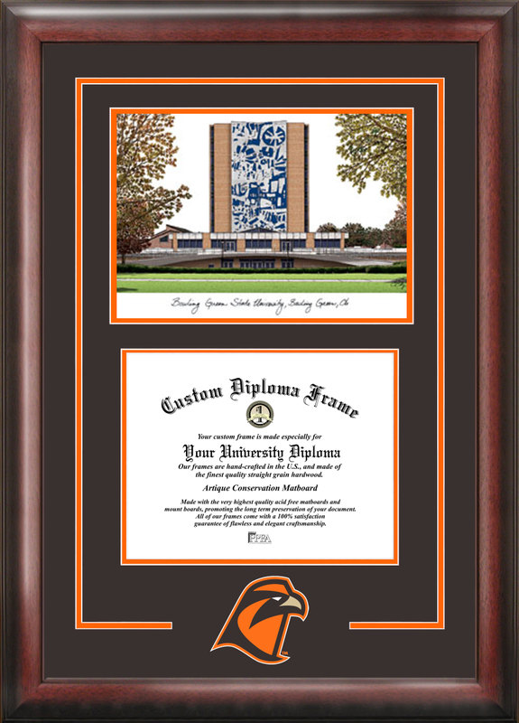 Picture of Campus Images OH986SG Bowling Green State Spirit Graduate Frame with Campus Image