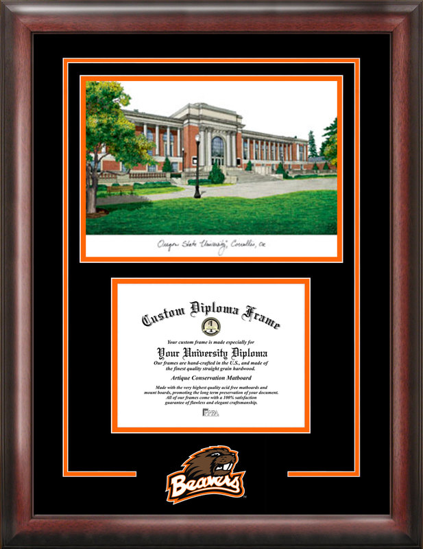 OR996SG Oregon State University Spirit Graduate Frame with Campus Image