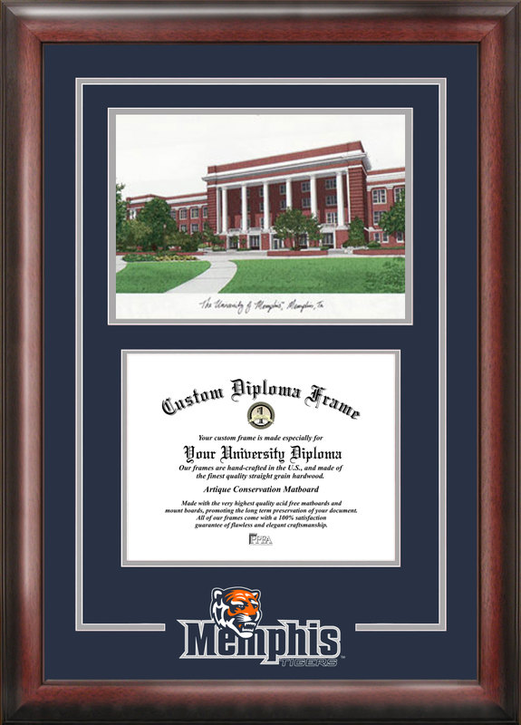 TN993SG University of Memphis Spirit Graduate Frame with Campus Image