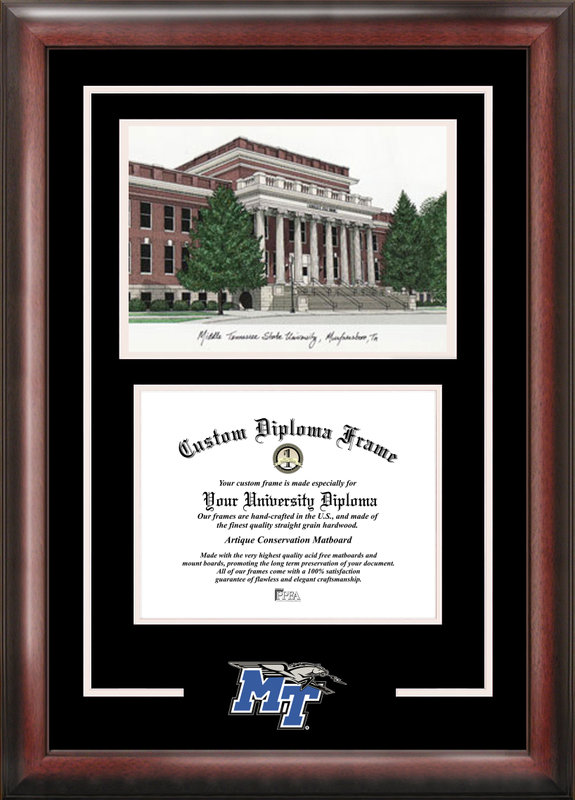 TN999SG Middle Tennesse State Spirit Graduate Frame with Campus Image