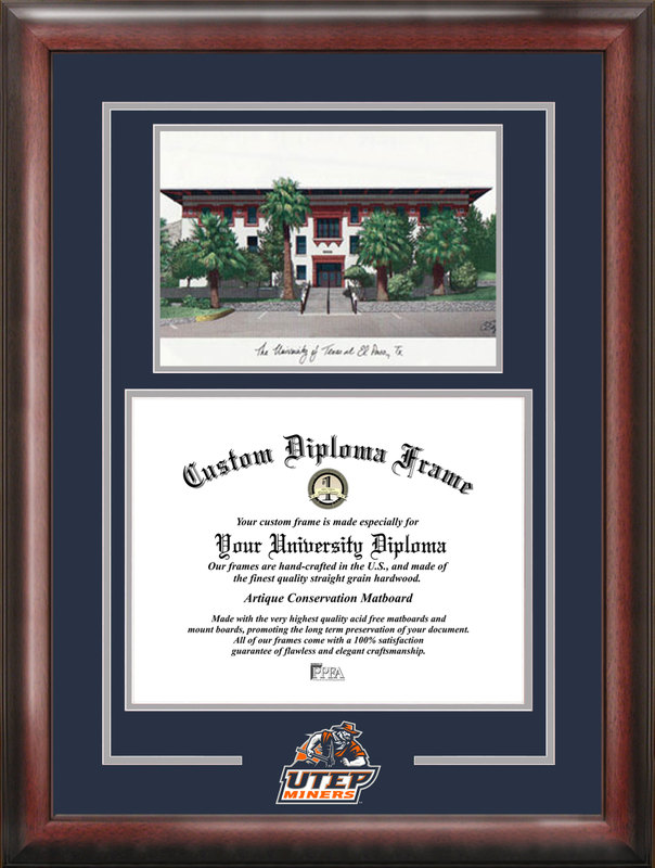 University of Texas  El Paso Spirit Graduate Frame with Campus Image