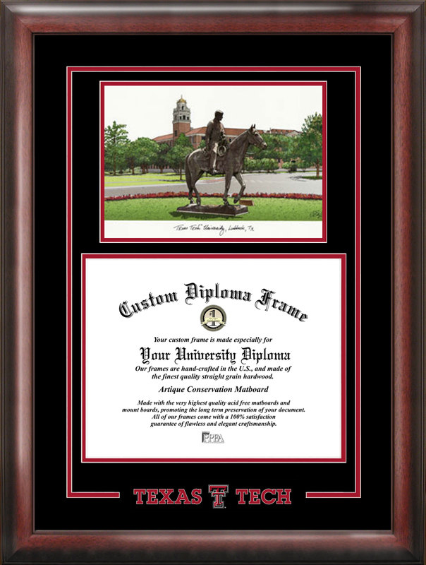 Texas Tech University Spirit Graduate Frame with Campus Image