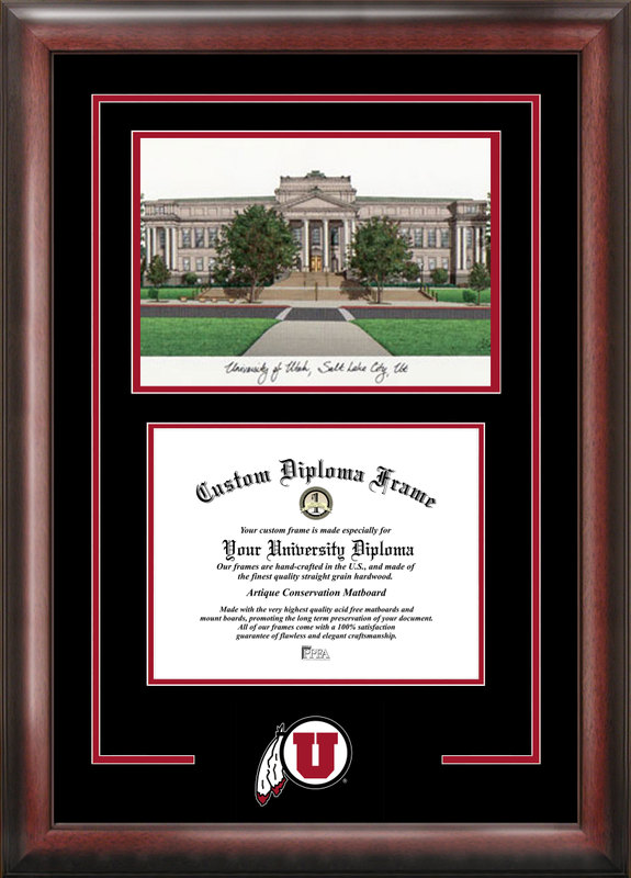 UT995SG University of Utah Spirit Graduate Frame with Campus Image