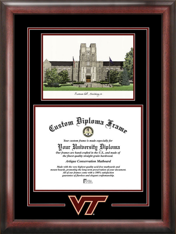 Virginia Tech Spirit Graduate Frame with Campus Image