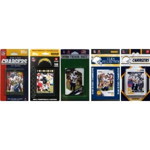 Picture of C & I Collectables CHARGERS511TS NFL San Diego Chargers 5 Different Licensed Trading Card Team Sets