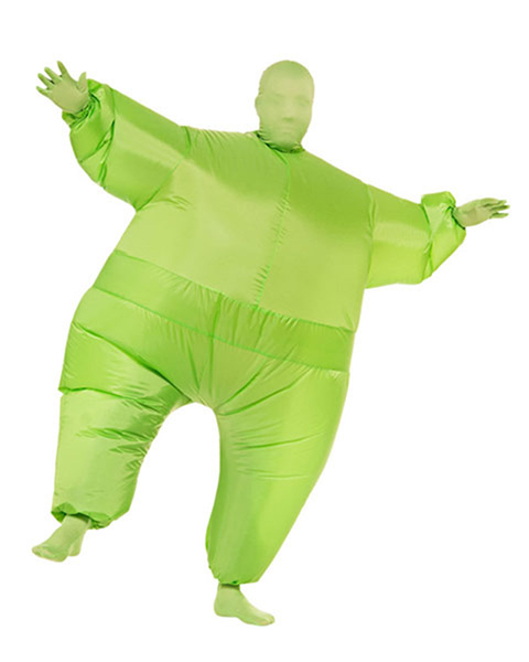 Picture of Rubies R887109-STD Adult Inflatable Green Jumpsuit STANDARD