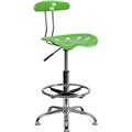 Flash Furniture LF-215-SPICYLIME-GG Vibrant Spicy Lime and Chrome Drafting Stool with Tractor Seat Flash Furniture LF-215-SPICYLIME-GG Vibrant Spicy Lime and Chrome Drafting Stool with Tractor Seat