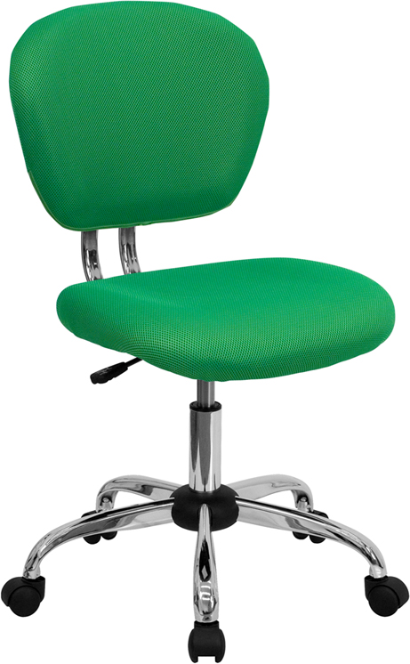 Picture of Flash Furniture H-2376-F-BRGRN-GG Mid-Back Bright Green Mesh Task Chair with Chrome Base