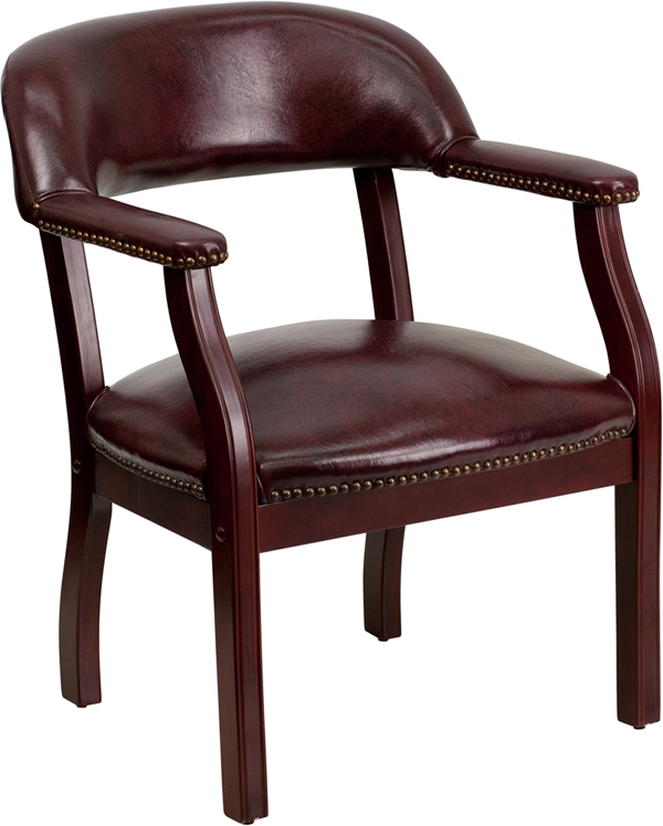 Picture of Flash Furniture B-Z105-OXBLOOD-GG Oxblood Vinyl Luxurious Conference Chair