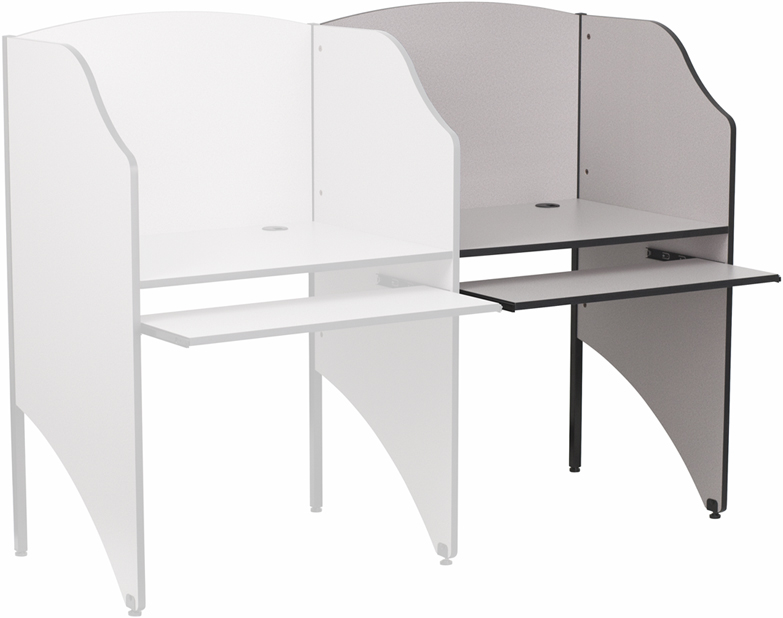 Picture of Flash Furniture MT-M6202-GY-ADD-GG Add-On Study Carrel in Nebula Grey Finish