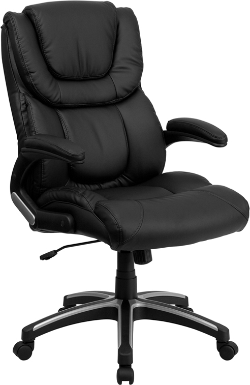 BT-9896H-GG High Back Black Leather Executive Office Chair