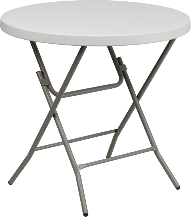 Picture of Flash Furniture RB-32R-GW-GG 32 in. Round Granite White Plastic Folding Table