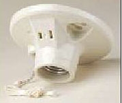 Picture of Leviton Mfg R60-09726-00C Porcelain Grounded Pull Chain Lampholders & Side Outl