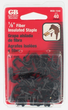 40 Count .19 in. Black Insulated Staples Bell Wire, PK40