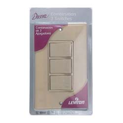 Leviton Mfg S01-01755-0IS Ivory Commercial Grade Decora AC Combination Switch Ro