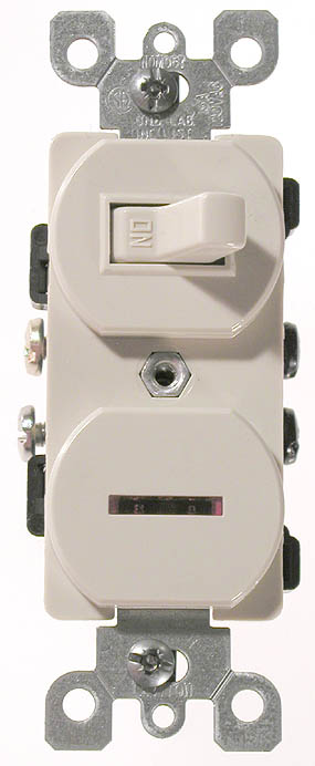 Ivory Commercial Grade Pilot AC Combination Switch Tog