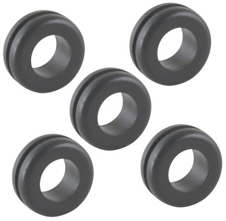 5 Count .38 in. Hole Grommets - Black - 3/8in.