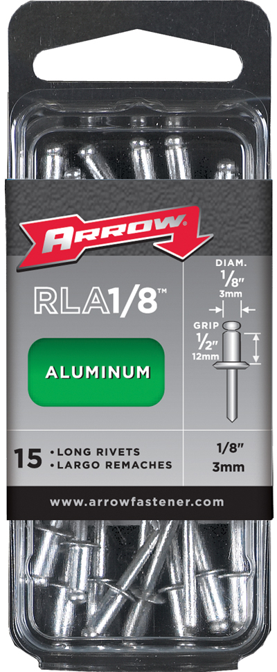 Arrow Fastener Co. RLA.13 15 Count .13 in. Long Aluminum Rivets