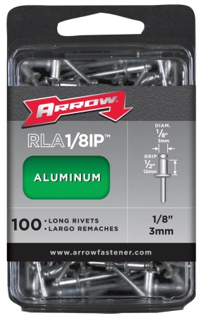 Arrow Fastener Co. RLA.13IP 100 Count .13 in. Long Aluminum Rivets