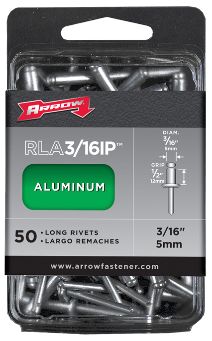 Picture of Arrow Fastener Co. RLA.19IP 50 Count .19 in. Long Aluminum Rivets
