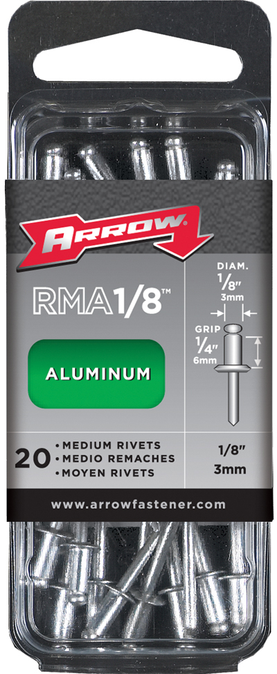 Arrow Fastener Co. RMA.13 20 Count .13 in. Medium Aluminum Rivets