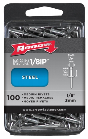 Picture of Arrow Fastener Co. RMS.13IP 100 Count .13 in. Medium Steel Rivets