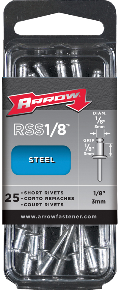 Arrow Fastener Co. RSS.13 25 Count .13 in. Short Steel Rivets