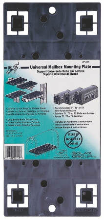 Picture of Solar Group Inc PLMB0060 Black Universal Mailbox Mounting Board