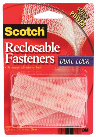 Picture of 3m RF9730 2 Count 1 in. X 3 in. Clear Scotch Reclosable Fasteners