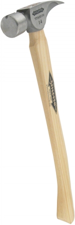 TI14SC 14 Oz Smooth Face Curved Handle Titanium Framing Hammer