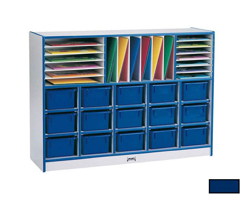 RAINBOW ACCENTS 0415JCWW112 SECTIONAL MOBILE CUBBIE Without trays - NAVY