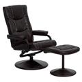Flash Furniture BT-7862-BN-GG Contemporary Brown Leather Recliner and Ottoman with Leather Wrapped Base Flash Furniture BT-7862-BN-GG Contemporary Brown Leather Recliner and Ottoman with Leather Wrapped Base