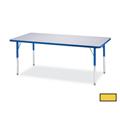 RAINBOW ACCENTS 6413JCT007 KYDZ ACTIVITY TABLE - RECTANGLE - 30 in. x 72 in. 11 in. - 15 in. HT - GRAY - YELLOW RAINBOW ACCENTS 6413JCT007 KYDZ ACTIVITY TABLE - RECTANGLE - 30 in. x 72 in. 11 in. - 15 in. HT - GRAY - YELLOW