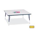 RAINBOW ACCENTS 6418JCA007 KYDZ ACTIVITY TABLE - SQUARE - 48 in. x 48 in. 24 in. - 31 in. HT - GRAY - YELLOW RAINBOW ACCENTS 6418JCA007 KYDZ ACTIVITY TABLE - SQUARE - 48 in. x 48 in. 24 in. - 31 in. HT - GRAY - YELLOW