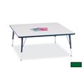 RAINBOW ACCENTS 6418JCT119 KYDZ ACTIVITY TABLE - SQUARE - 48 in. x 48 in. 11 in. - 15 in. HT - GRAY - GREEN RAINBOW ACCENTS 6418JCT119 KYDZ ACTIVITY TABLE - SQUARE - 48 in. x 48 in. 11 in. - 15 in. HT - GRAY - GREEN