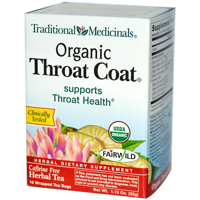 Picture of Traditional Medicinals 0651307 Organic Throat Coat Herbal Tea - 16 Tea Bags