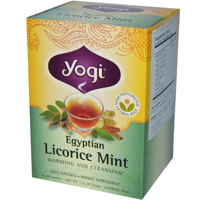 Picture of Yogi 0355859 100 Percent Natural Herbal Tea Caffeine Free Egyptian Licorice Mint - 16 Tea Bags