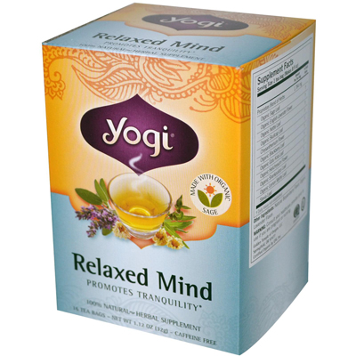 Picture of Yogi 0951939 Relaxed Mind Herbal Tea Caffeine Free - 16 Tea Bags