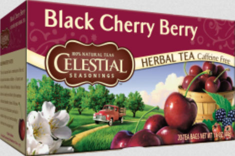 Picture of Celestial Seasonings 0720680 Herbal Tea  Black Cherry Berry  Caffeine Free  20 Tea Bags  1.6 oz - 44 g - 20 Bag