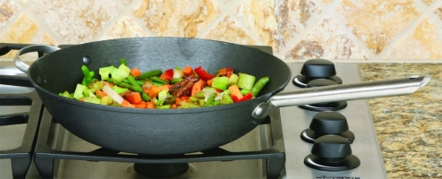 Picture of Cookpro Chinese Wok 13 in. Cast Iron Lightweight Heat - Black - 519
