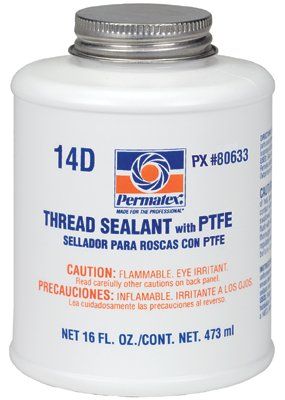 Permatex Thread Sealant with PTFE 16 oz General-Purpose Fitting Sealant (80633)