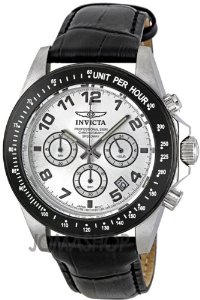 Invicta  Invicta NEW Speedway - Chrono Strao SS Silver- Blk Bezel Watch -  ZWI Group, ZW628376