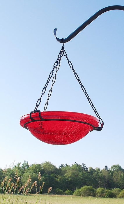 Picture of Achla BBH-02R Red Crackle Hanging Birdbath