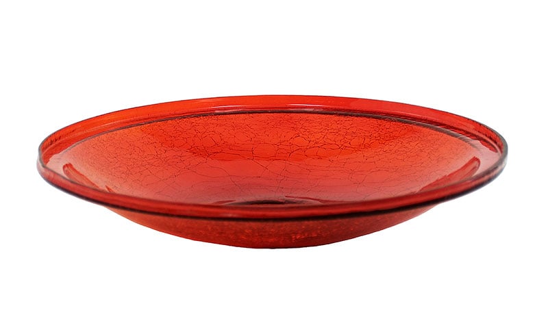 Picture of Achla CGB-14R 14 in. Red Crackle Glass Bowl