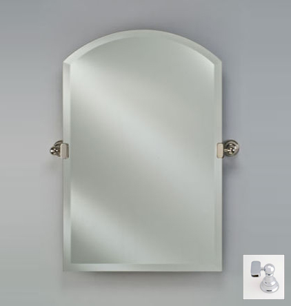 Picture of Afina Corporation RM-535-CR-T 24X35 ARCH TOP FRAMELESS WITH TILT BRACKETS POLISHED CHROME TRADITIONAL BRACKETS