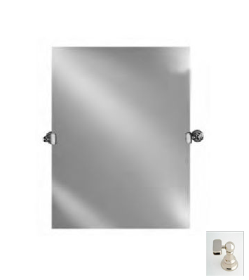 Picture of Afina Corporation RM-620-PN-T 20X26 RECTANGULAR FRAMELESS WITH TILT BRACKETS POLISHED NICKEL TRADITIONAL BRACKETS