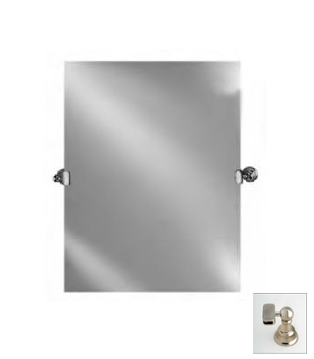 Picture of Afina Corporation RM-620-SN-T 20X26 RECTANGULAR FRAMELESS WITH TILT BRACKETS SATIN NICKEL TRADITIONAL BRACKETS