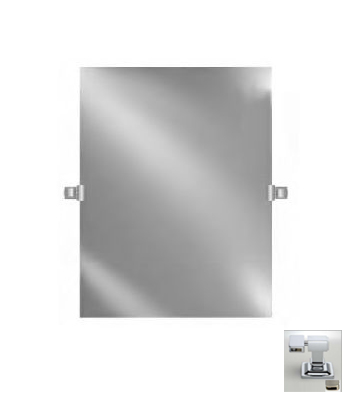 Picture of Afina Corporation RM-620-SN-C 20X26 RECTANGULAR FRAMELESS WITH TILT BRACKETS SATIN NICKEL CONTEMPORARY BRACKETS